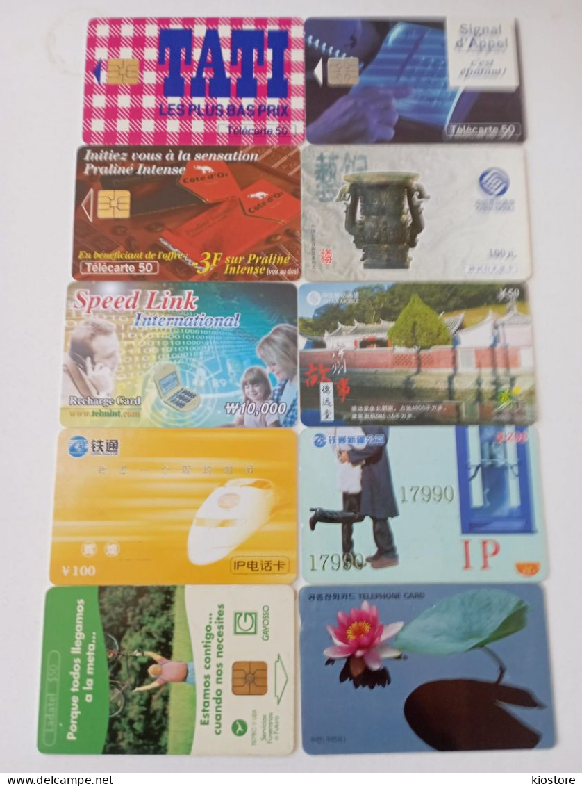 10 Different Phonecards - Lots - Collections