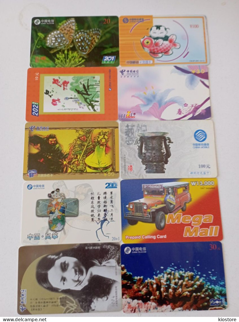 10 Different Phonecards - Lots - Collections