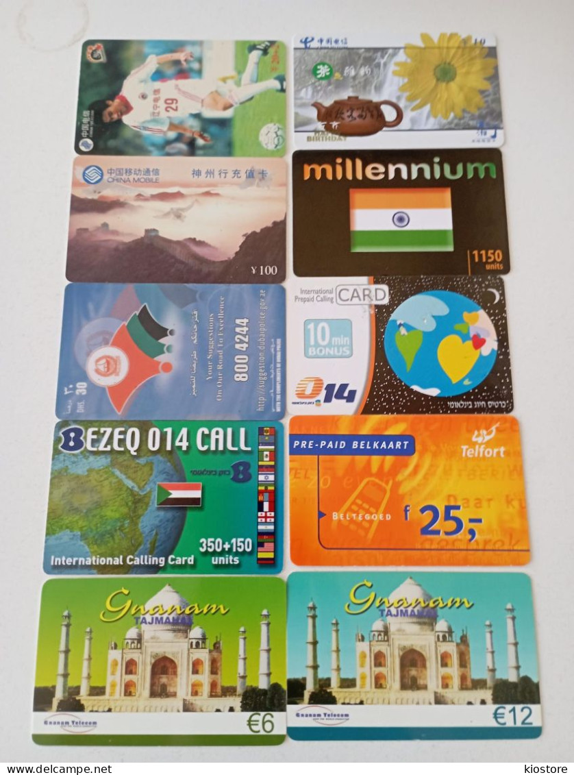 10 Different Phonecards - Lots - Collections