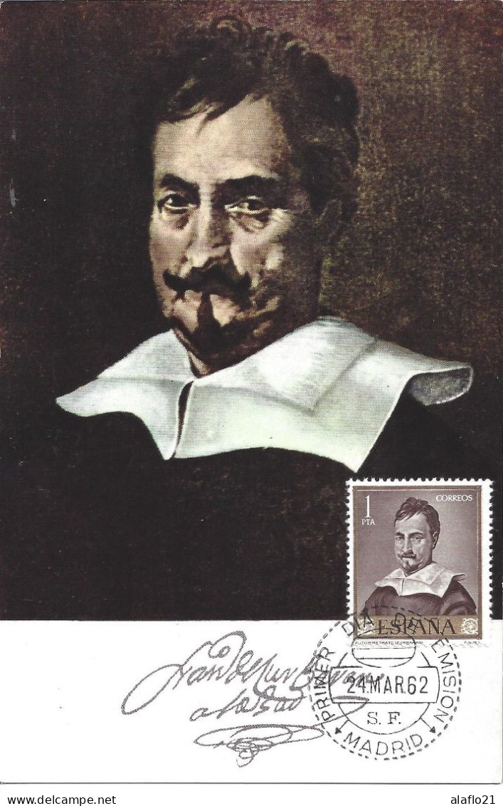 ESPAGNE - CARTE MAXIMUM - Yvert N° 1087 - AUTOPORTRAIT - OEUVRE De F. De ZURBARAN - Maximum Kaarten