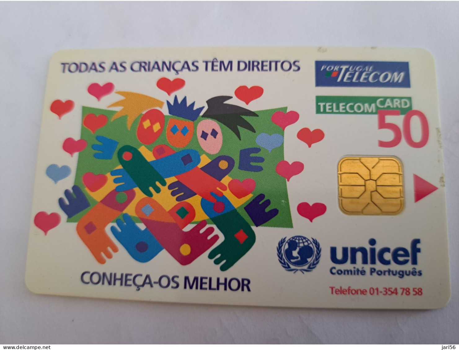 PORTUGAL   CHIPCARD  100 Units    UNICEF     Nice  Fine Used      **14169** - Portugal