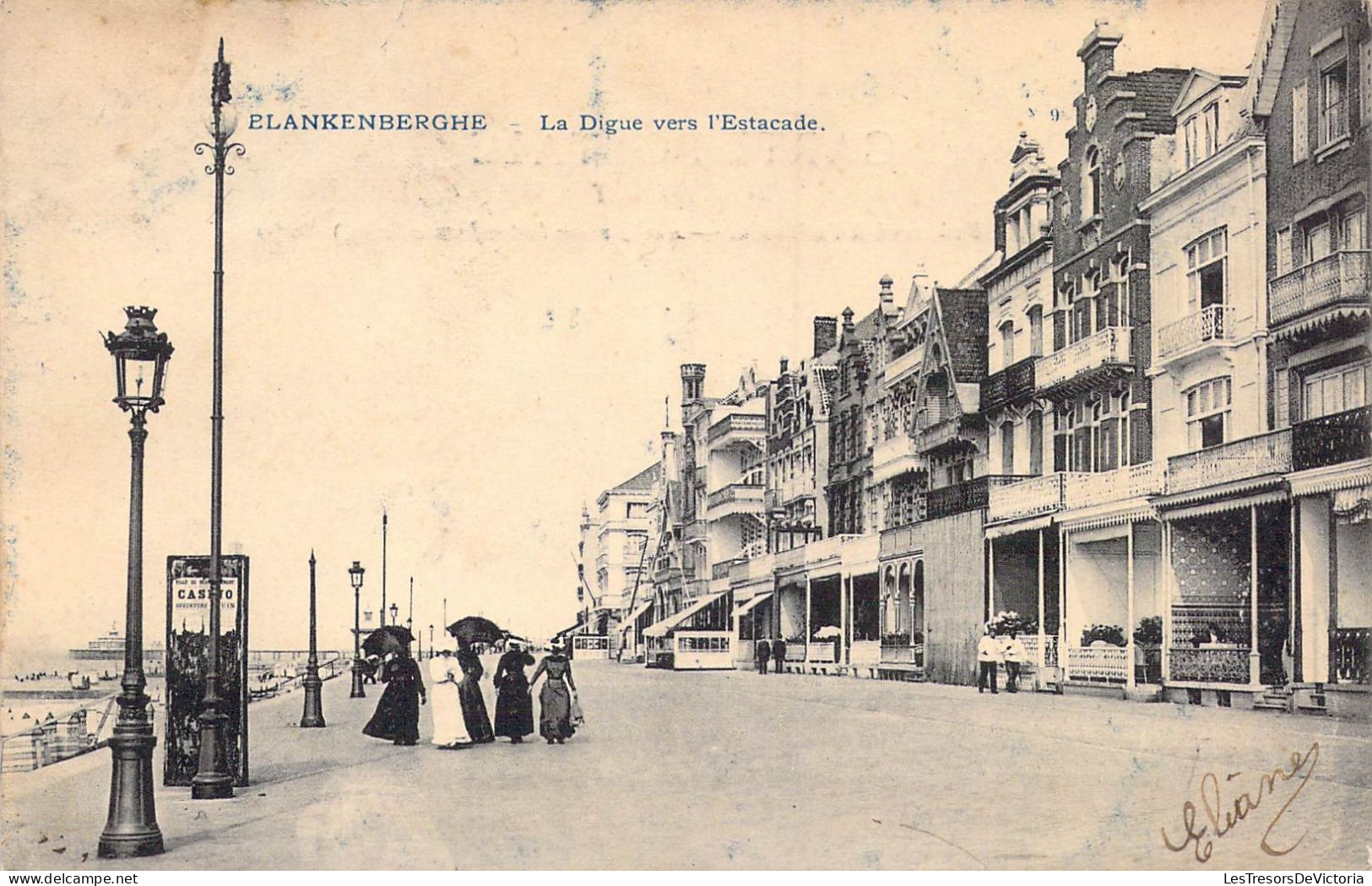 BELGIQUE - Blankenberge - La Digue Vers L'Estacade - Carte Postale Ancienne - Blankenberge