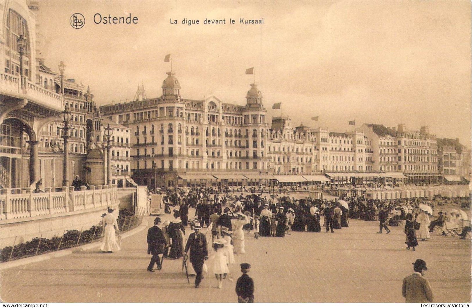 BELGIQUE - Ostende - La Digue Devant Le Kursaal - Carte Postale Ancienne - Oostende