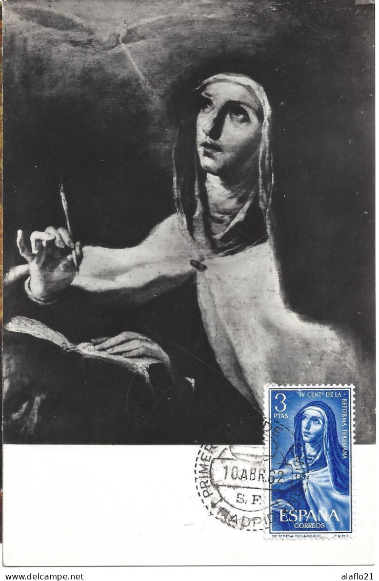 ESPAGNE - CARTE MAXIMUM - Yvert N° 1095 - SAINTE THERESE - OEUVRE De BERNINI - Maximumkarten