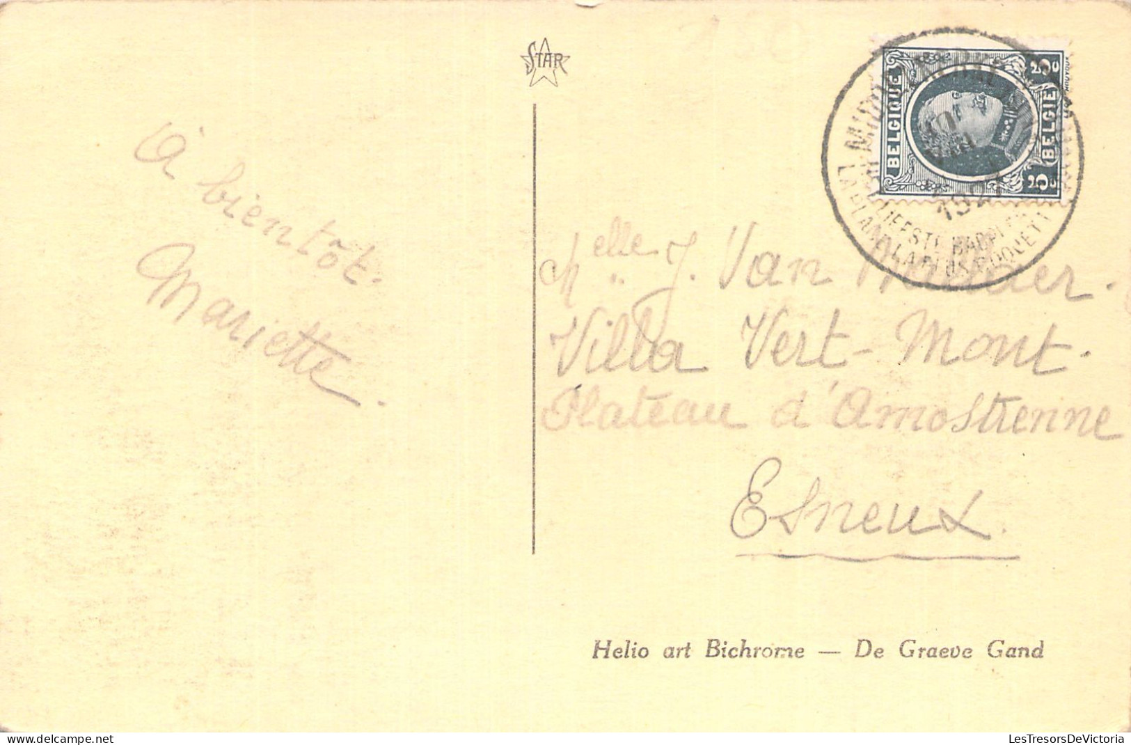 BELGIQUE - MIDDELKERKE - L'institut Wetendorf Et La Rue Van Hinsberg - Carte Postale Ancienne - Middelkerke