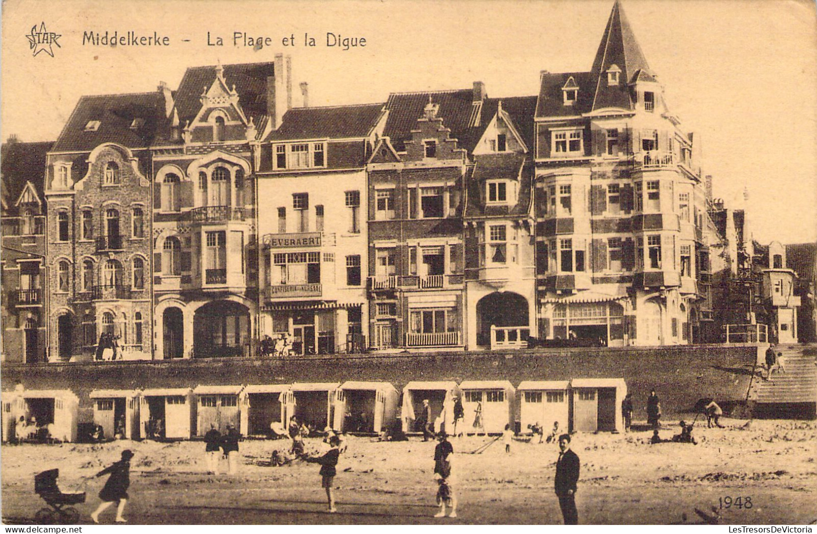 BELGIQUE - MIDDELKERKE - La Plage Et La Digue - Carte Postale Ancienne - Middelkerke