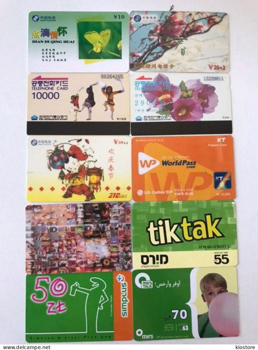 10 Different Phonecards - Lots - Collections