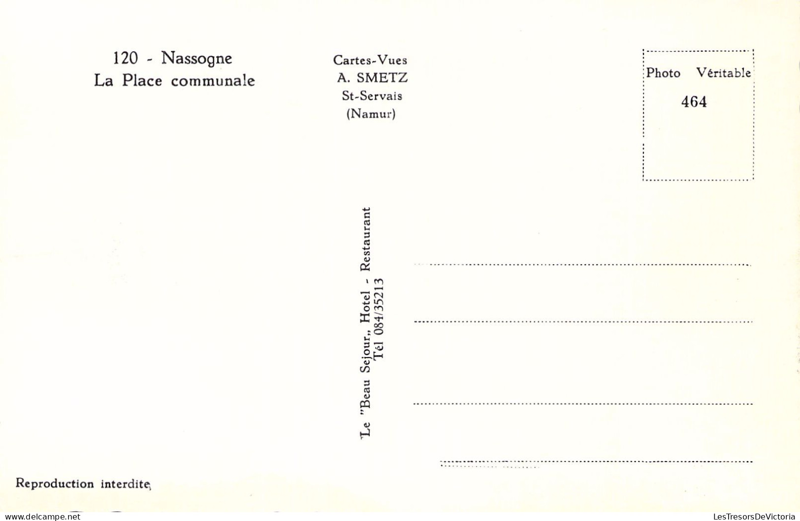 BELGIQUE - NASSOGNE - La Place Communale - Carte Postale Ancienne - Nassogne