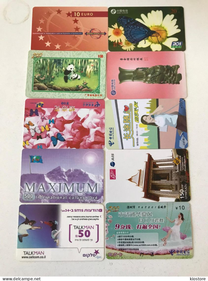 10 Different Phonecards - Lots - Collections