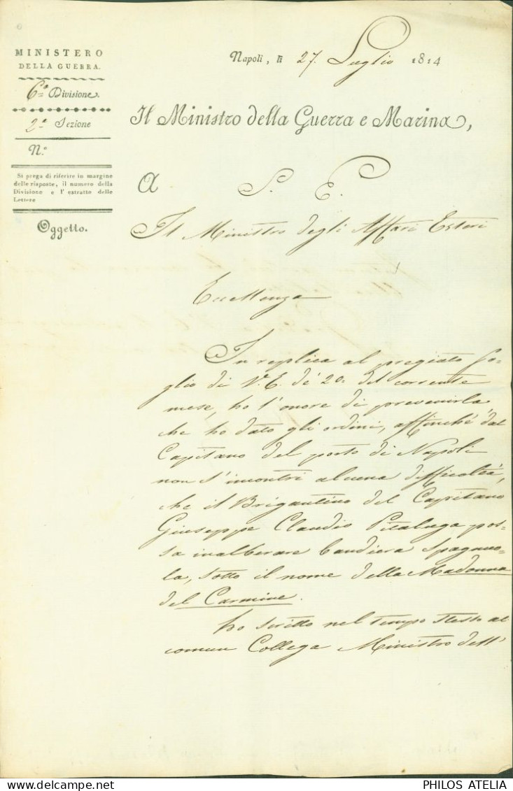 LAS Lettre Autographe Signature Révolution Empire Mac Donald Ministre Guerre & Marine Roi De Naples Maréchal De France - Politisch Und Militärisch