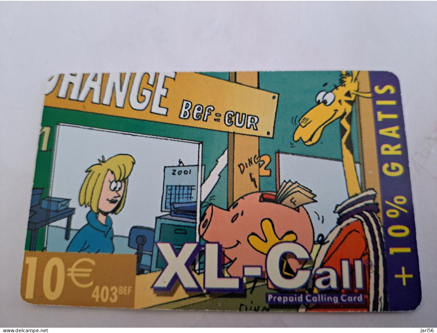 BELGIUM / XL-CALL € 10,-  / CARTOON / CHANGE OFFICE    USED CARD  ** 14182 ** - Sans Puce