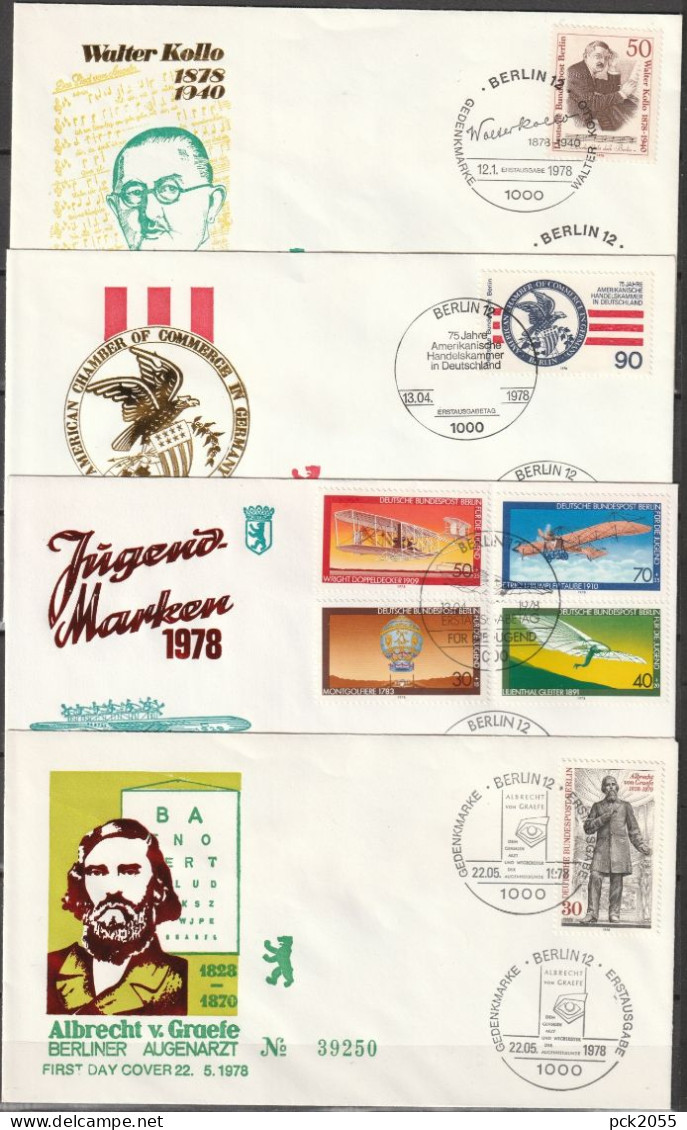 Berlin FDC Jahrgang 1978 Mi-Nr. 561 - 590 Komplett 21 Schmuck-FDC  Lesen ( K 136  )  Günstige Versandkosten - 1971-1980