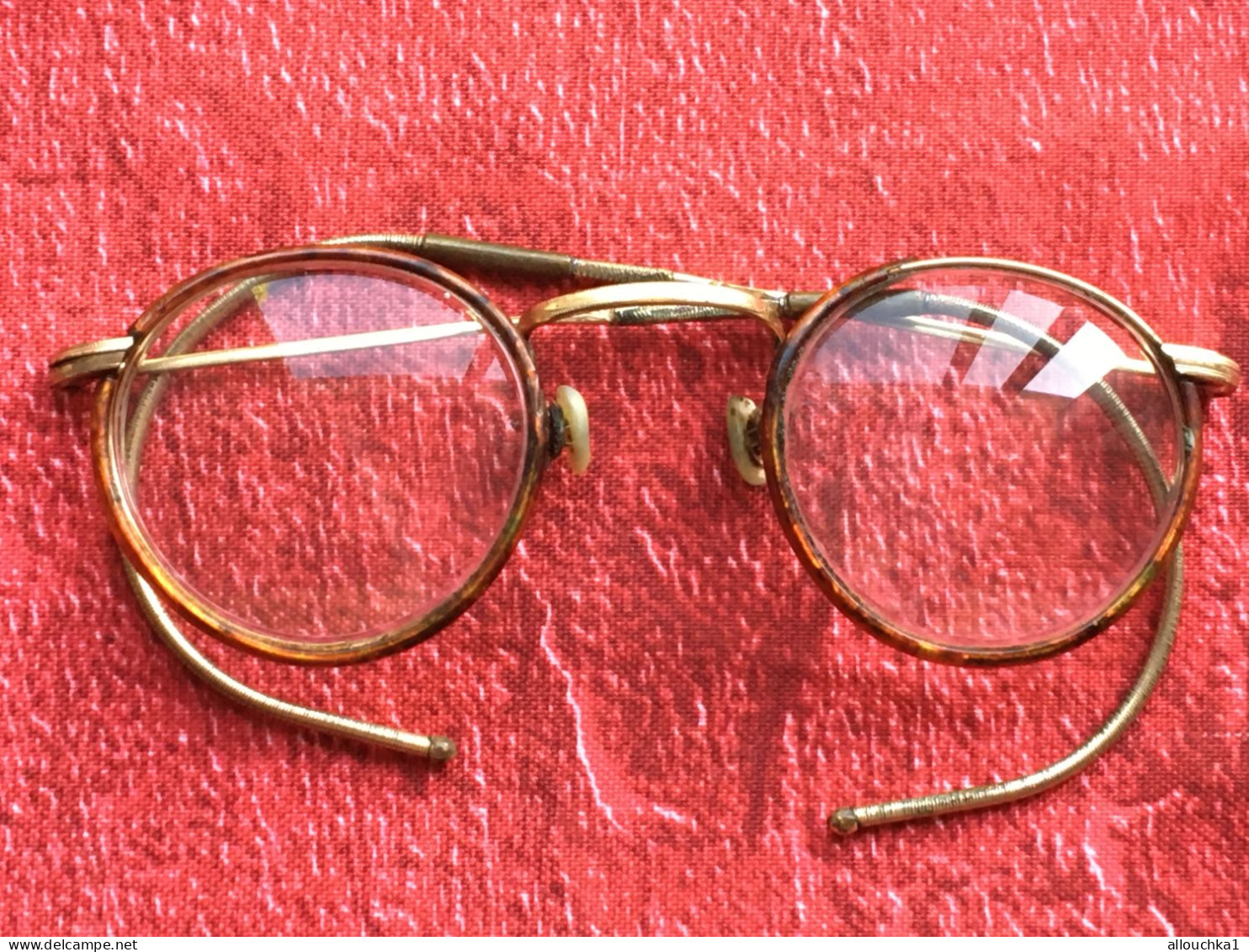 Lunettes De Lecture Vintage-lorgnon-lorgnettes-binocle-Binocles Lunette+étui Métal-portées Par Soldat Guerre 14/18-WWII - Brillen