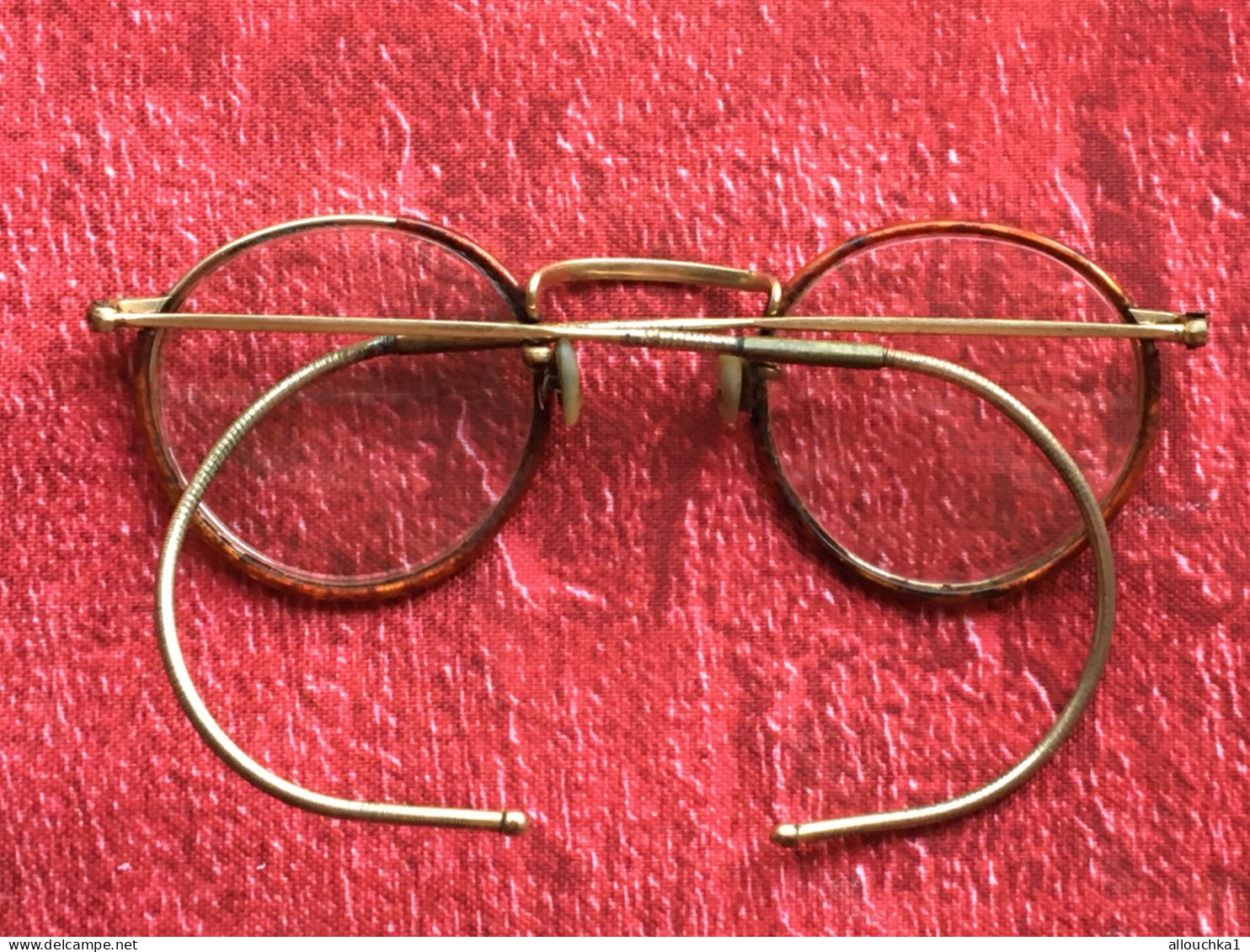 Lunettes De Lecture Vintage-lorgnon-lorgnettes-binocle-Binocles Lunette+étui Métal-portées Par Soldat Guerre 14/18-WWII - Gafas/Lentes