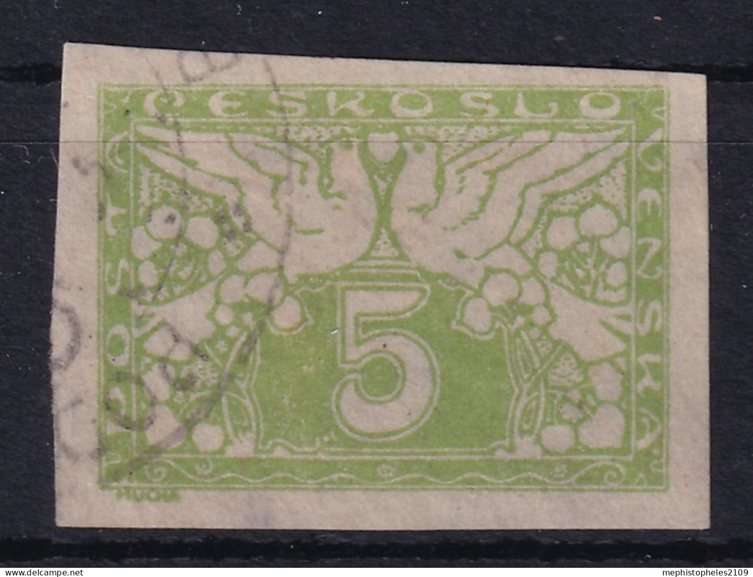 CZECOSLOVAKIA 1919/20 - Canceled - Sc# E2 - Yellow Paper - Special Delivery Stamp 5h - Oblitérés