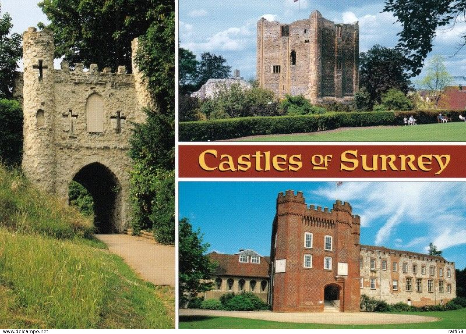 1 AK England * Castles Of Surrey - Ansichten Der Schlösser Reigate - Guildford - Farnham * - Surrey
