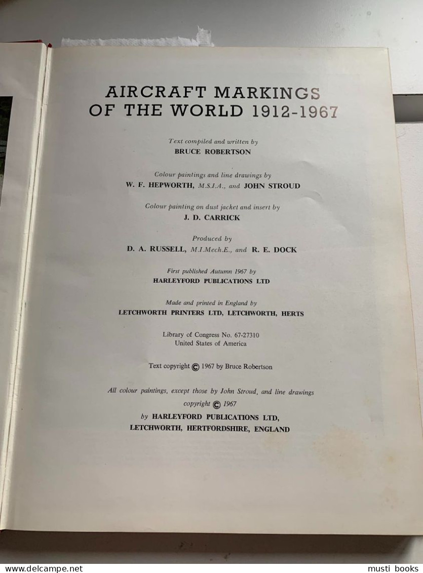 (AVIONS FORCE AÉRIENNE) Aircraft Markings Of The World 1912-1967. - Weltkrieg 1939-45