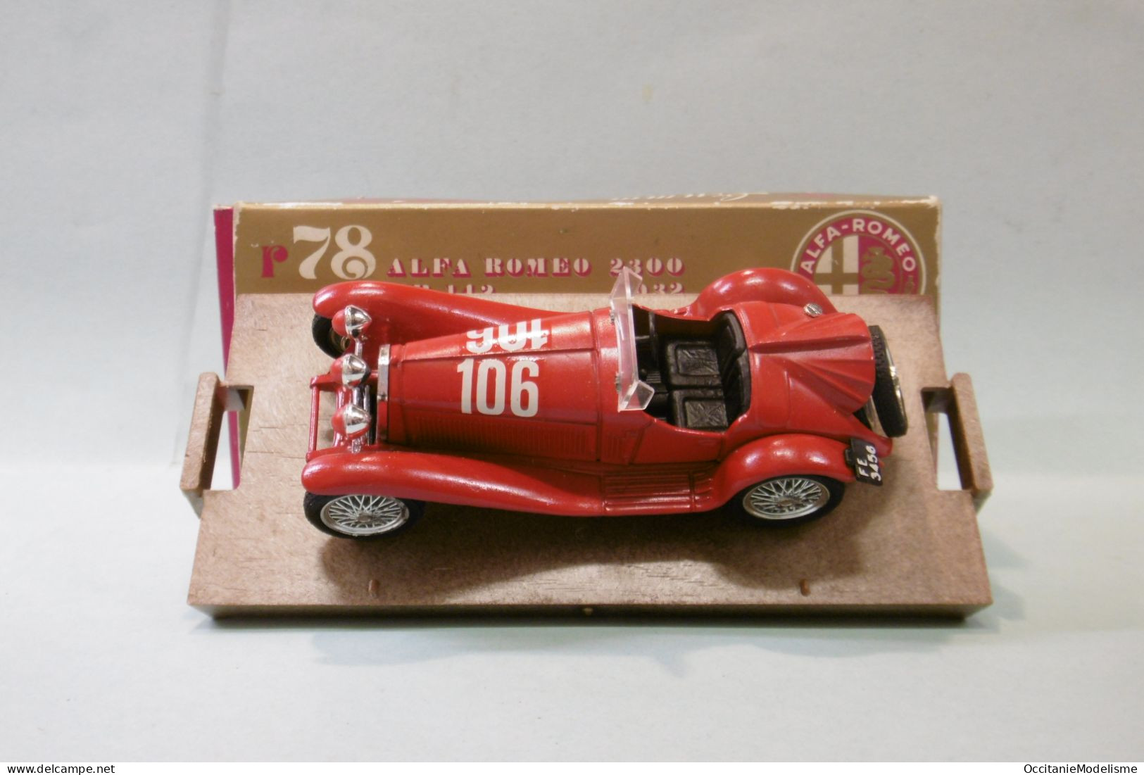 Brumm - ALFA ROMEO 2300 N° 106 Mille Miglia 1932 Réf. R78 BO 1/43 - Brumm