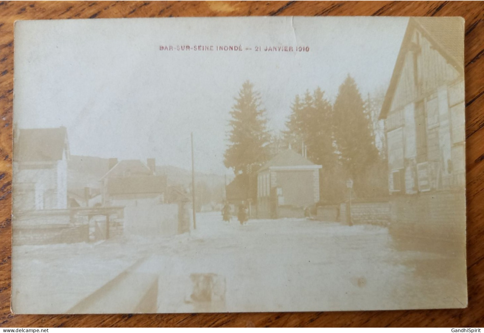 Bar Sur Seine Inondé - 21 Janvier 1910 - Carte Photo - Bar-sur-Seine