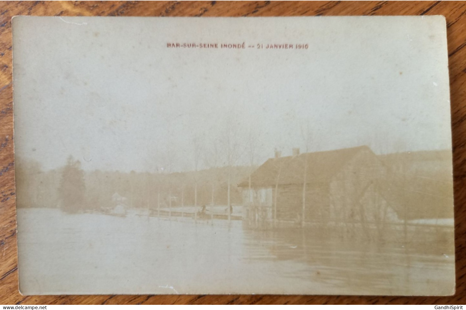 Bar Sur Seine Inondé - 21 Janvier 1910 - Carte Photo - Bar-sur-Seine