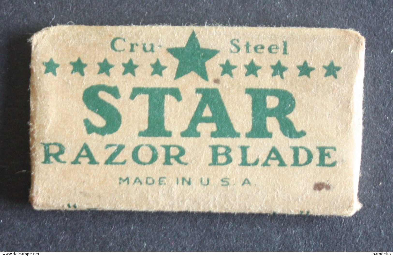 LAMETTA BARBA BLADE SHAVE STAR RAZOR BLADE, CRU STEEL, MADE IN USA - Lamette Da Barba