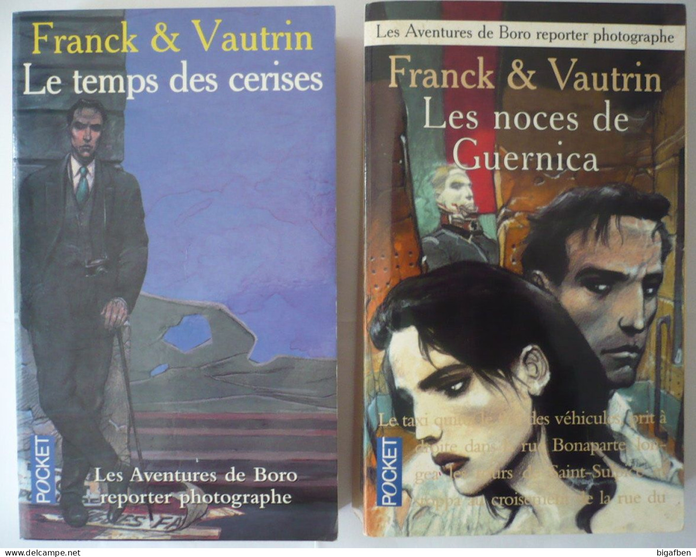 Lot 2 Livres BILAL (couv) FRANCK & VAUTRIN : LE TEMPS DES CERISES + LES NOCES DE GUERNICA / POCKET Fayard 1992 - 1995 - Bilal