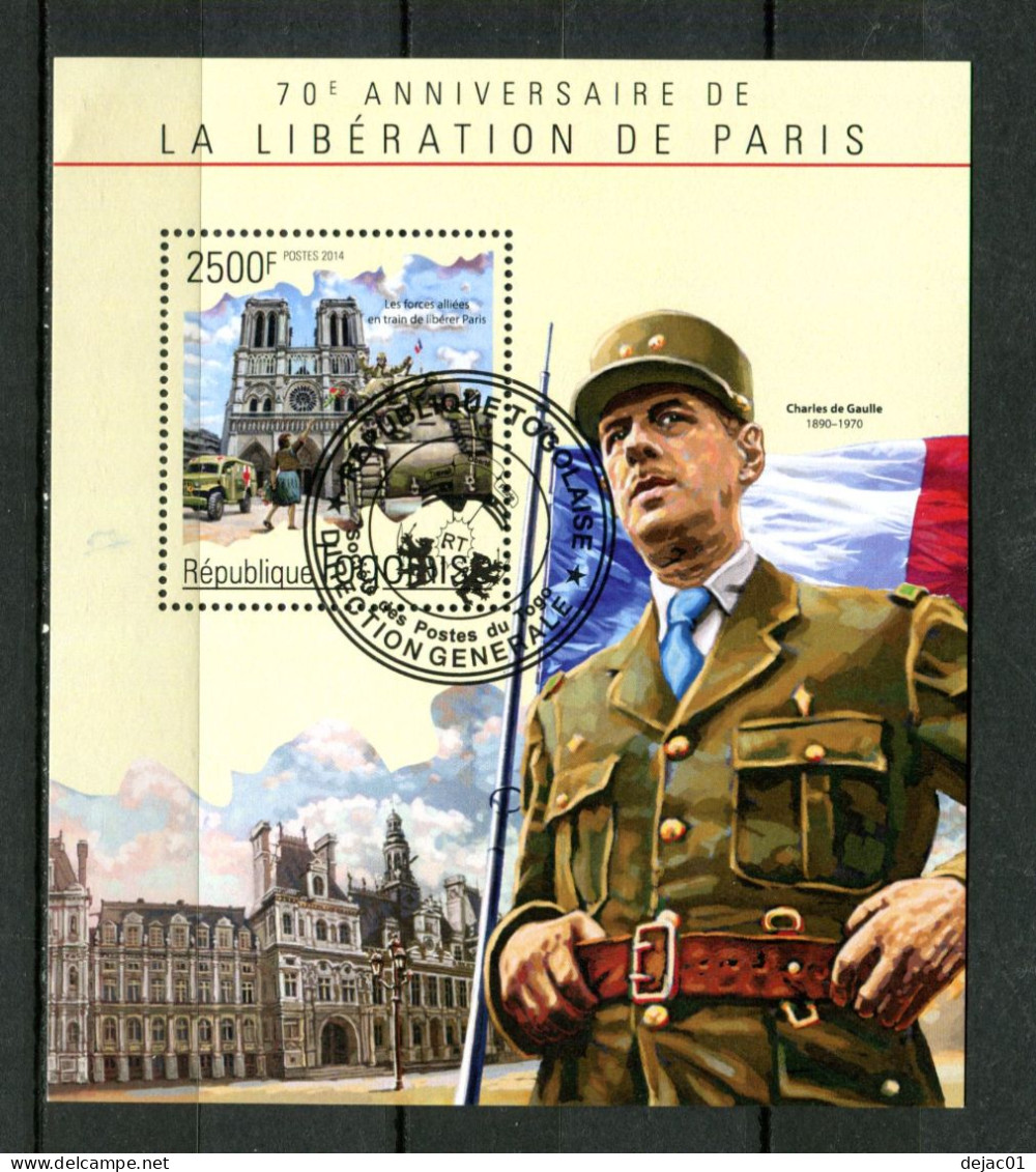 Thème Général De Gaulle - République Togolaise - Oblitéré - L 580 - De Gaulle (Général)