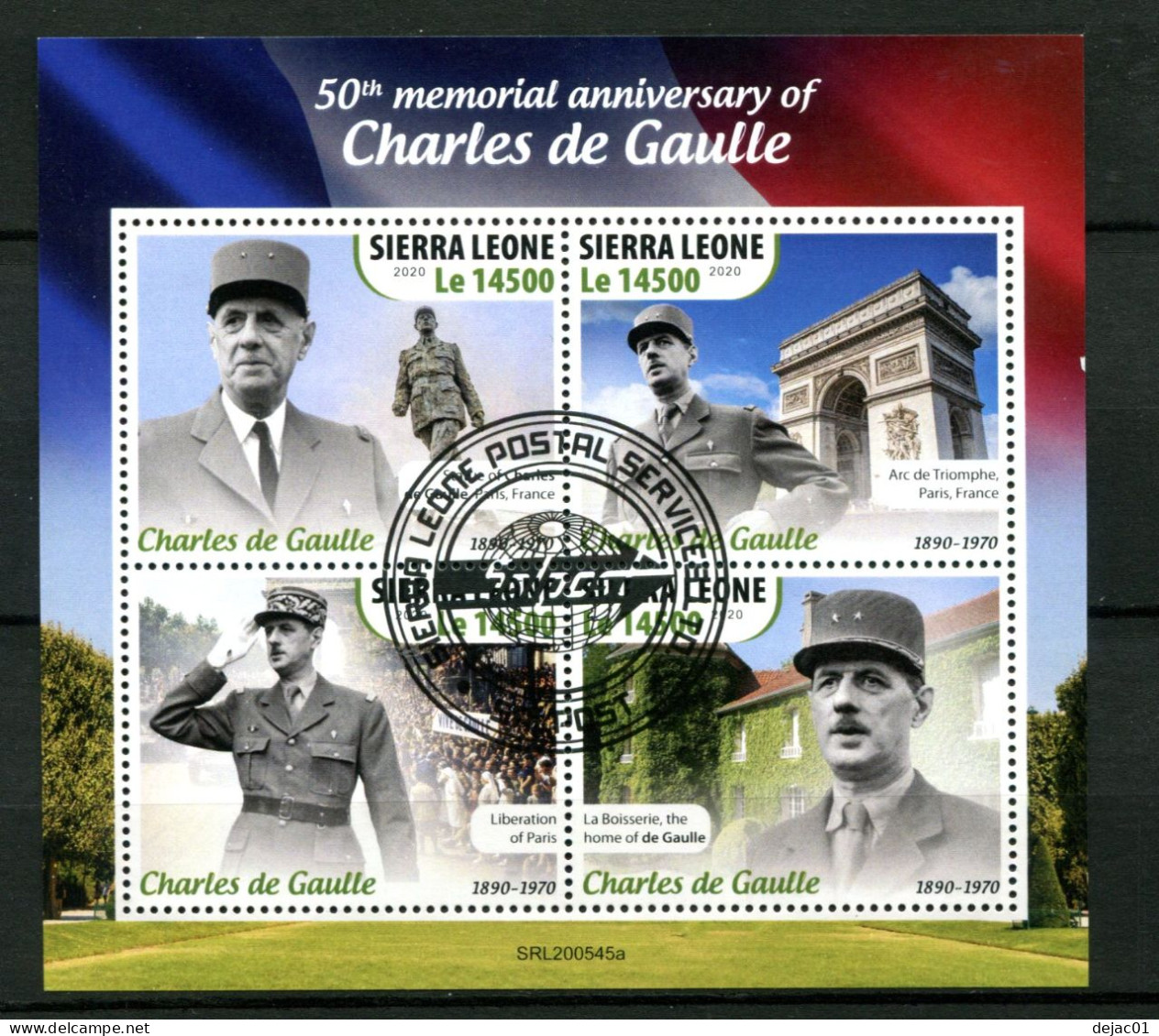 Thème Général De Gaulle - Sierra Leone - Oblitéré - L 580 - De Gaulle (Général)