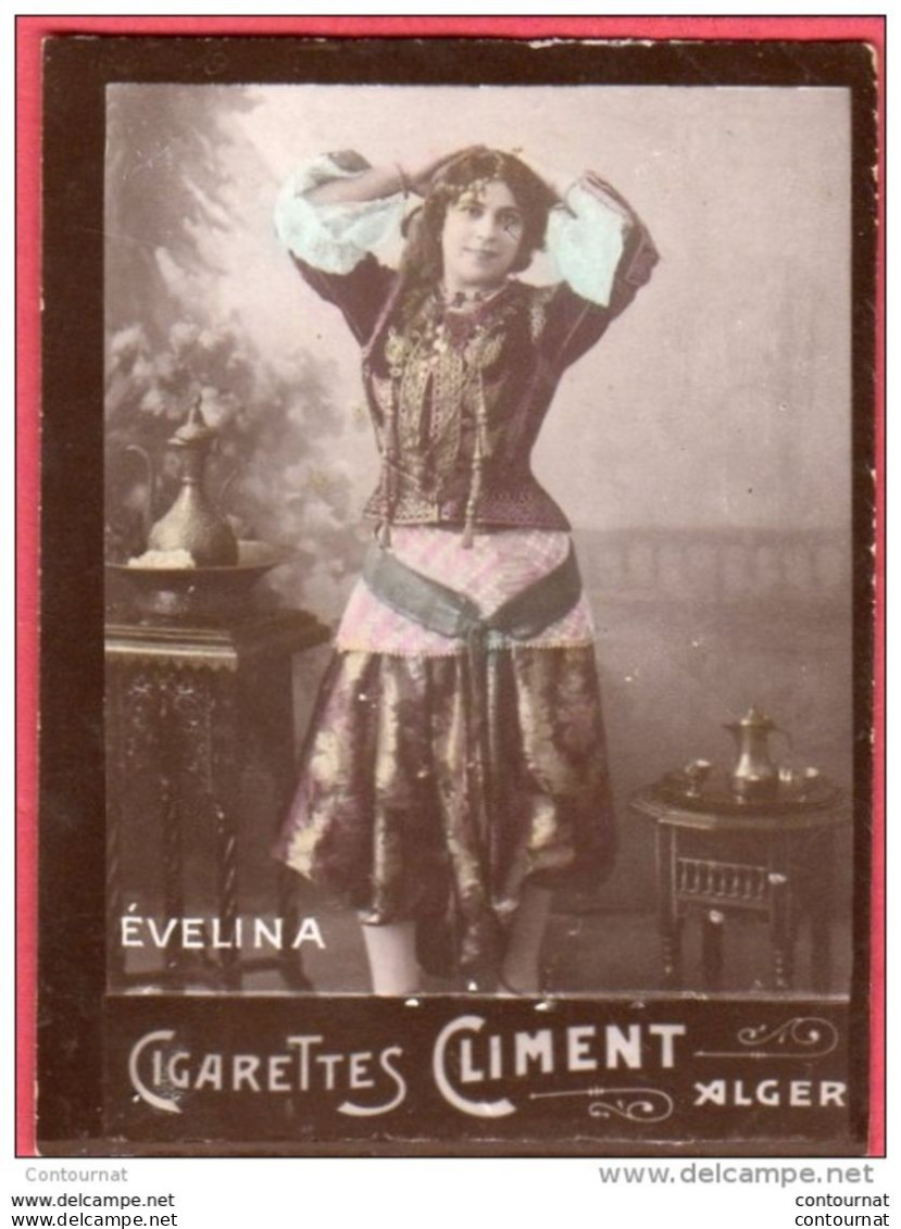 Image Vignette Cigarettes CLIMENT ALGER EVELINA -- Tirage De La Marque Etoile - Climent