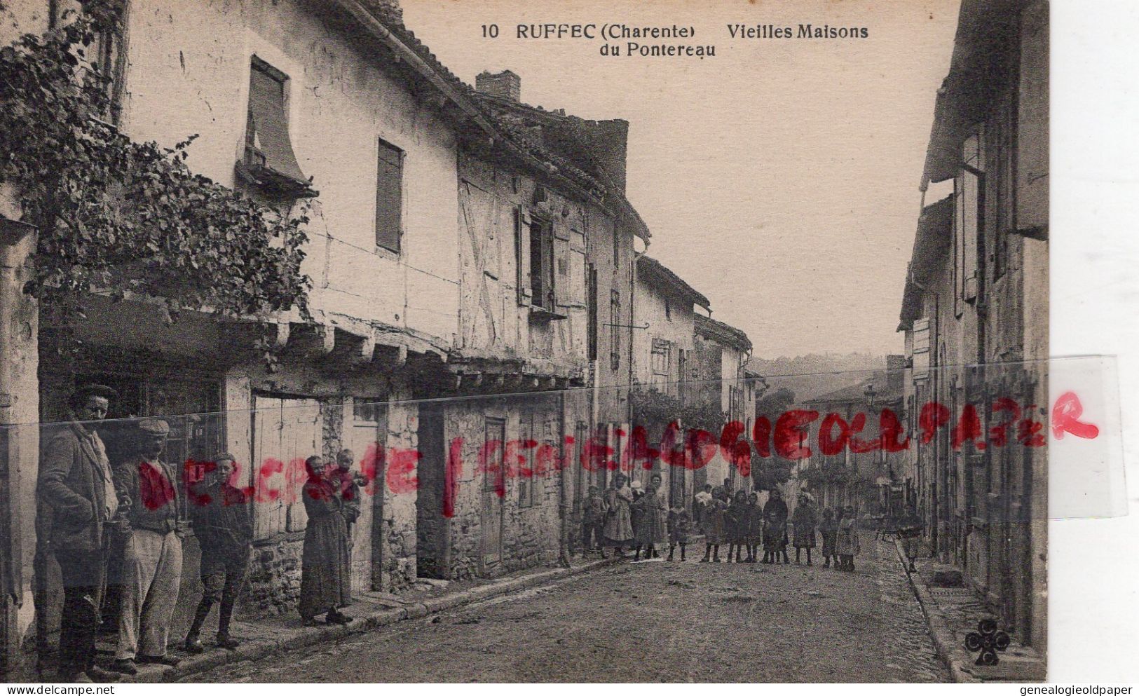 16- RUFFEC- VIEILLES MAISONS DU PONTEREAU  1916 - Ruffec