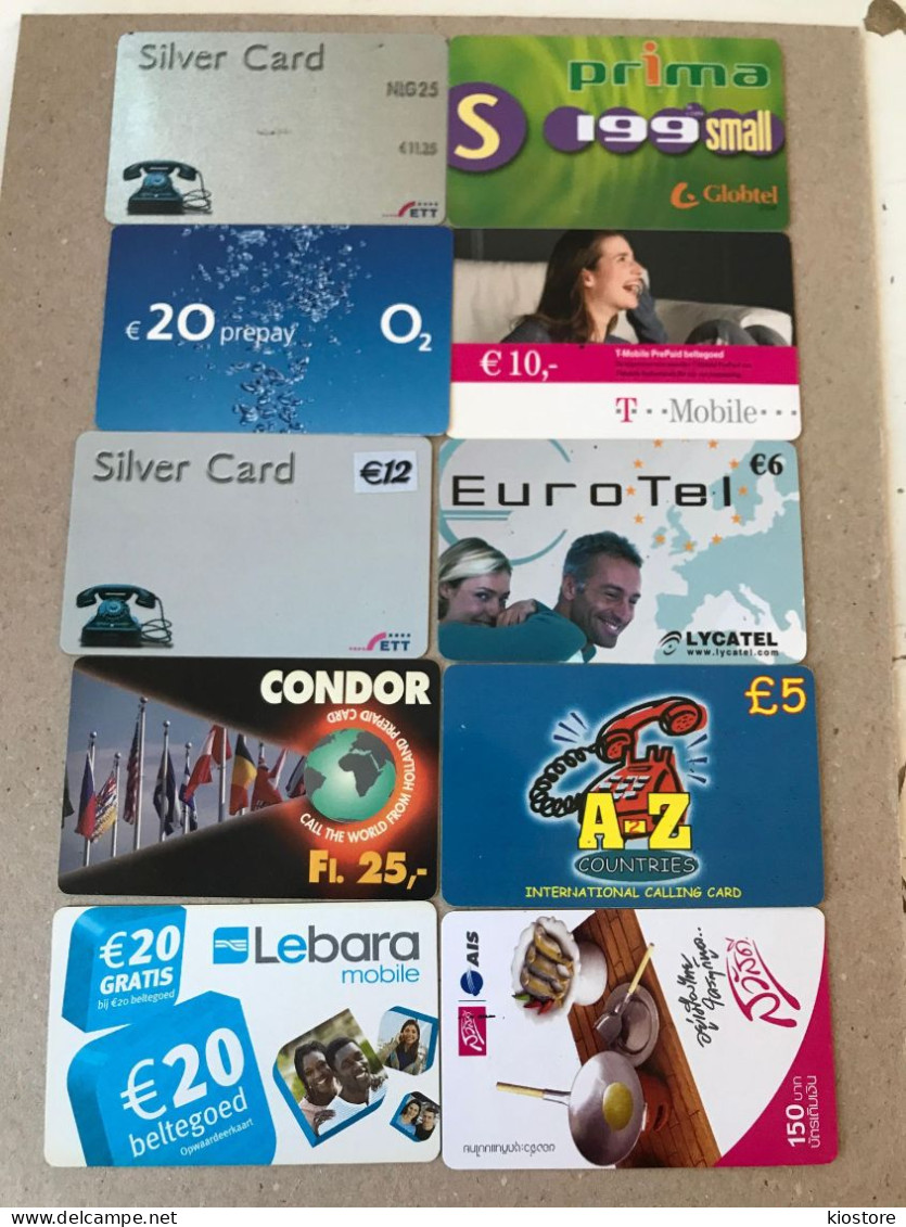 10 Different Phonecards - Lots - Collections