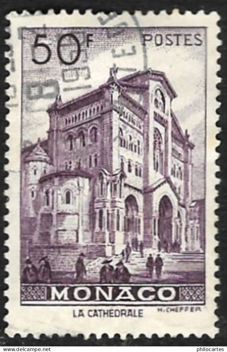 MONACO  1948  - YT  313C -  Cathédrale - Oblitéré - Usati