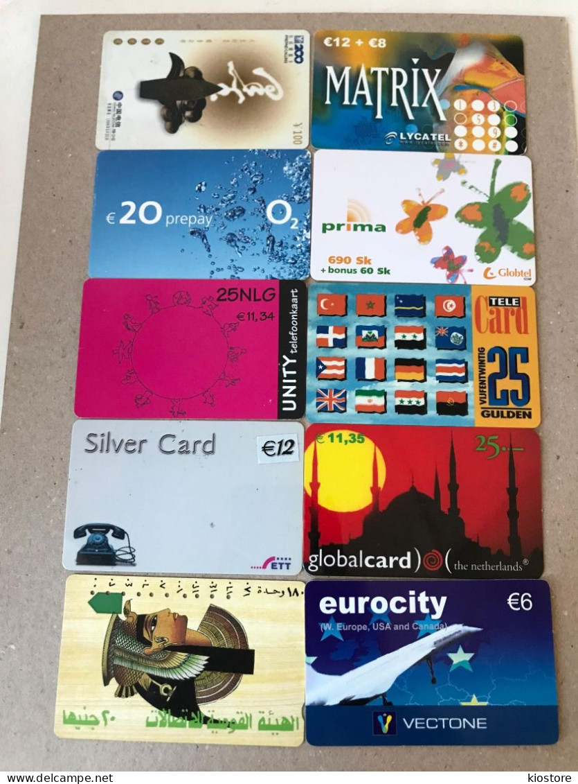10 Different Phonecards - Lots - Collections