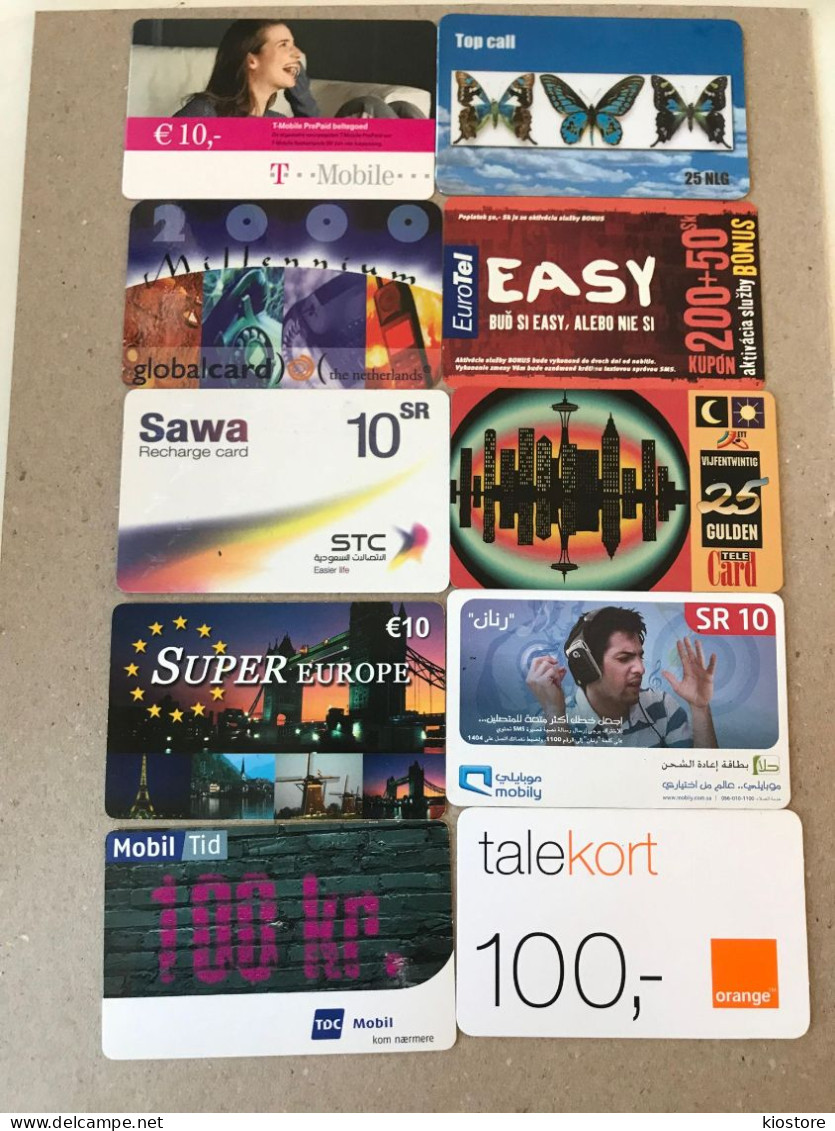 10 Different Phonecards - Lots - Collections