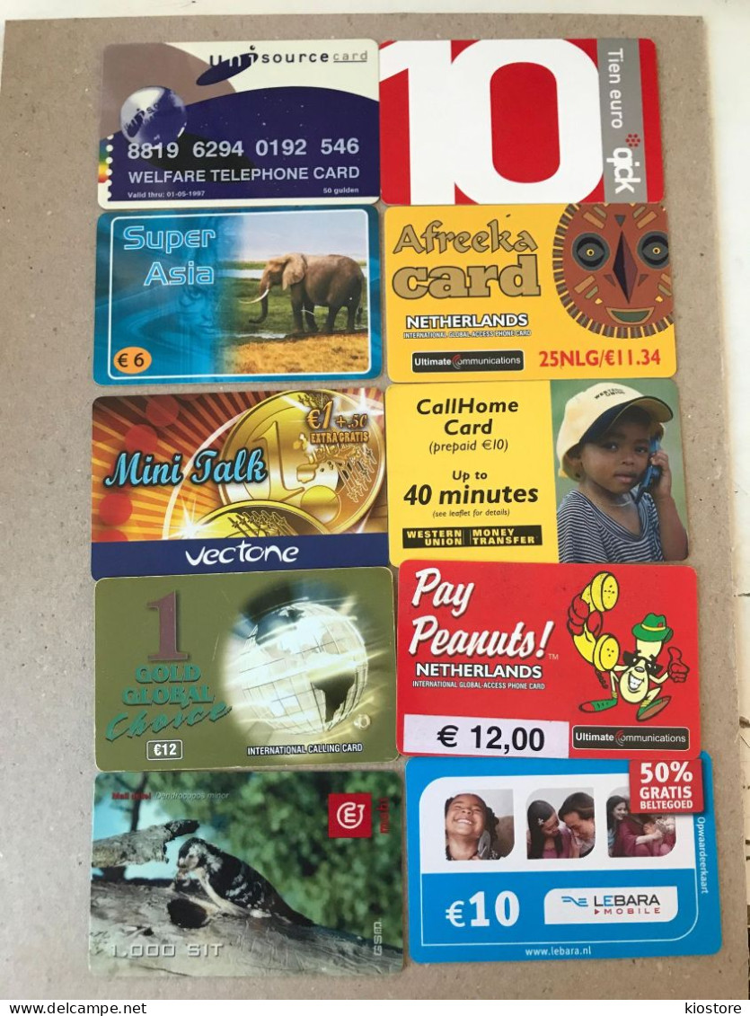 10 Different Phonecards - Lots - Collections