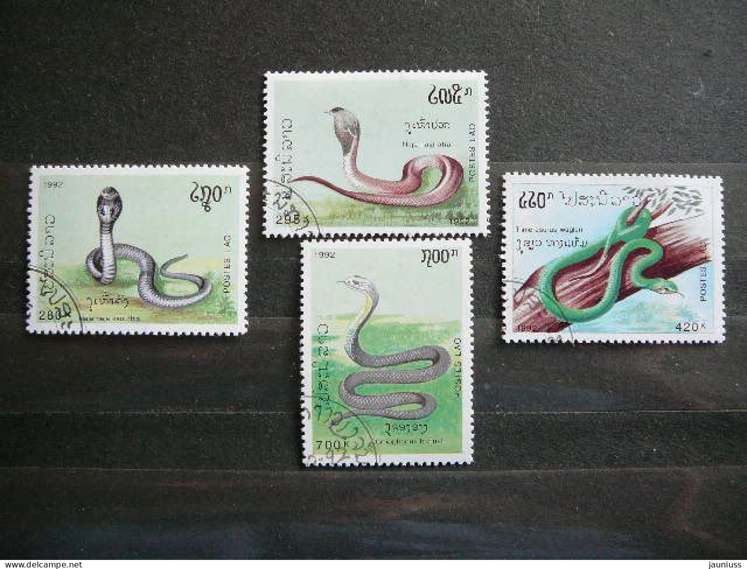 Snakes Reptiles # Lao 1992 Used #1312  Laos - Serpents