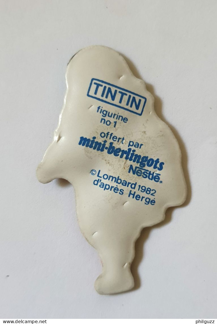 Rare  FIGURINE En Plastique Et Mousse TINTIN N° 1 MINI BERLINGOTS 1982.jpg - Kuifje