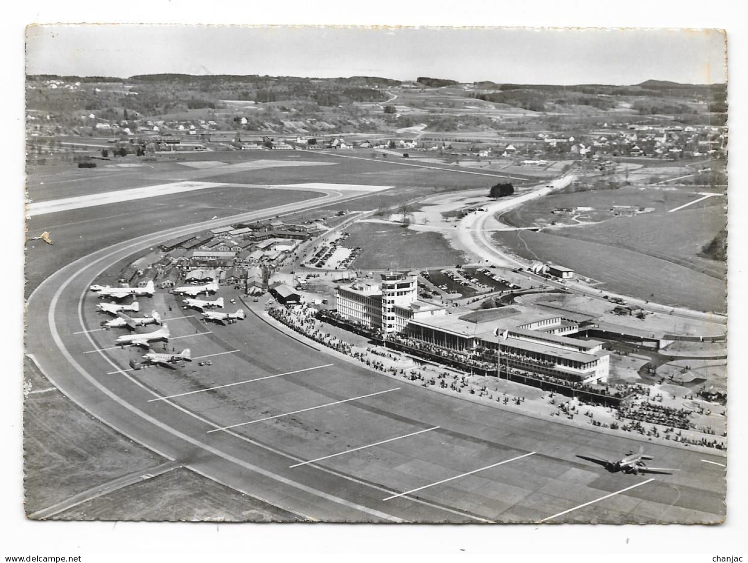 Cpsm: Flughof ZÜRICH - Kloten - (Aéroport De Zûrich) Vue Aérienne 1953 N° 140 - Kloten