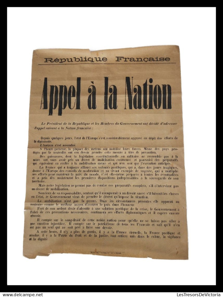 PROMO!!! - Guerre 1914-1918: Appel à La Nation - Grande Affiche #AffairesConclues - Posters