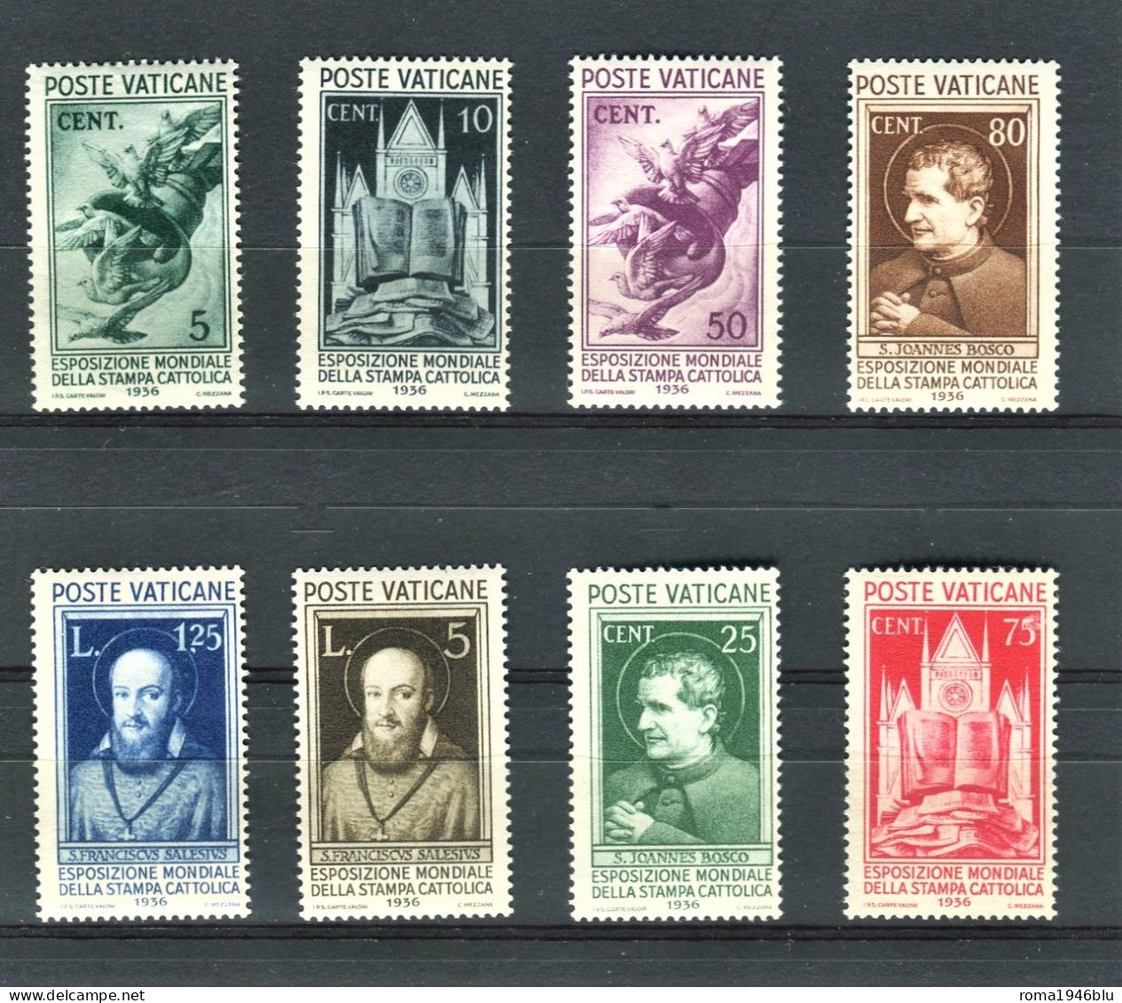 VATICANO 1936 STAMPA CATTOLICA SERIE CPL. ** MNH LUSSO CERT. RAYBAUDI - Unused Stamps