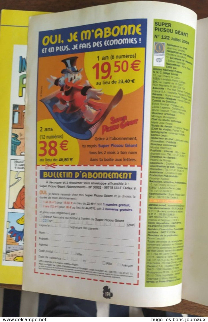 Super Picsou Géant N°122 _ En Route Avec Couac ,le Plus Prudent Des Canards_ - Picsou Magazine