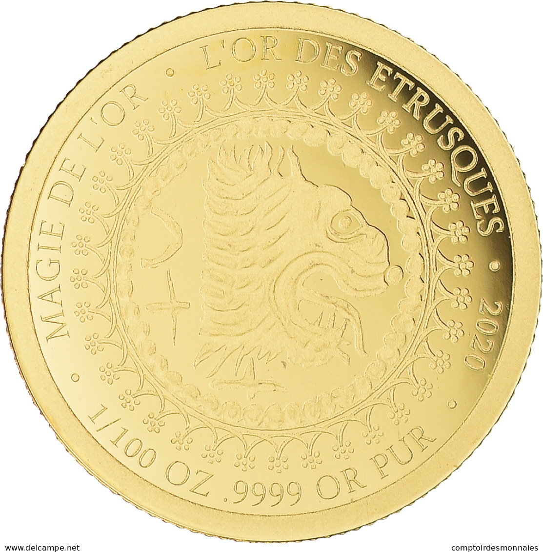 Monnaie, République Du Congo, L'or Des Etrusques, 100 Francs CFA, 2020, FDC, Or - Congo (Repubblica 1960)
