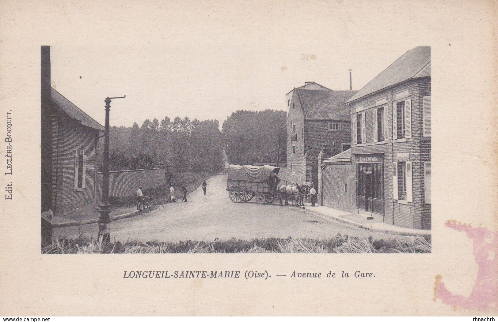 1916 LONGUEIL SAINTE MARIE / AVENUE DE LA GARE Correspondançe Poilu - Longueil Annel