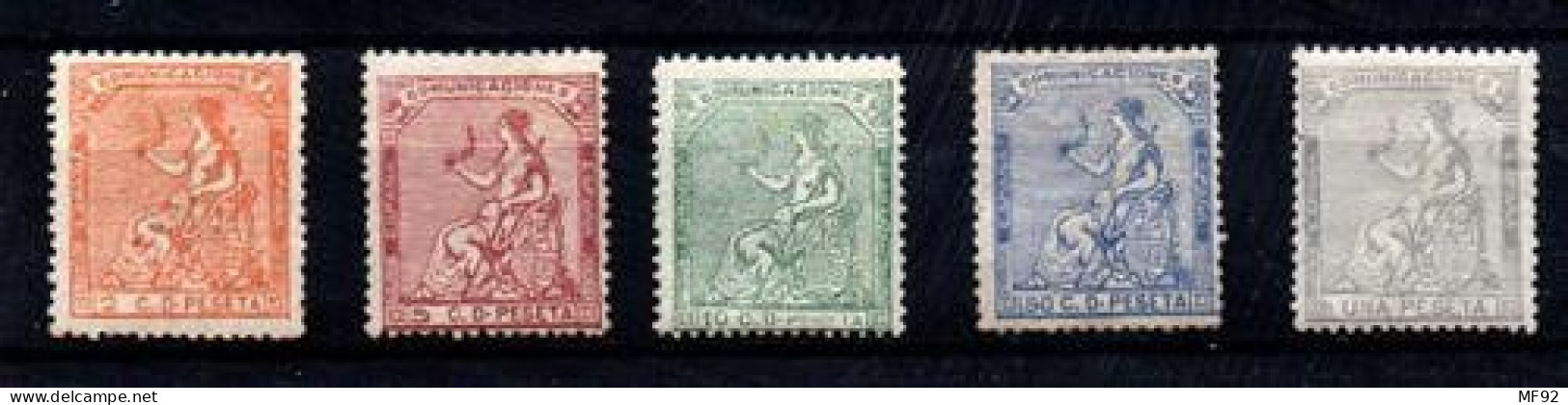España Nº 131/3, 137/8. Año 1873 - Unused Stamps