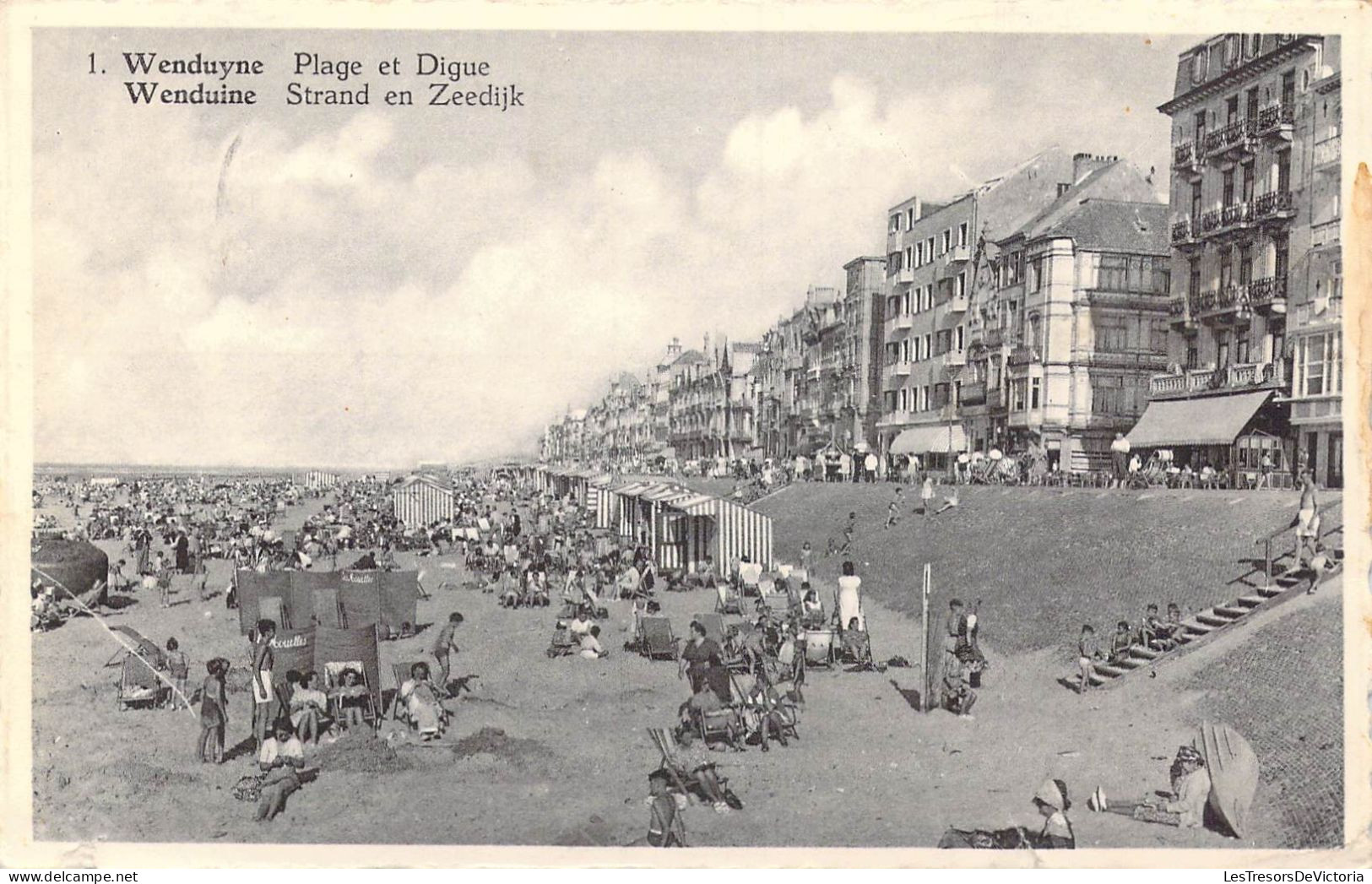 BELGIQUE - Wenduine - Plage Et Digue - Carte Postale Ancienne - Wenduine
