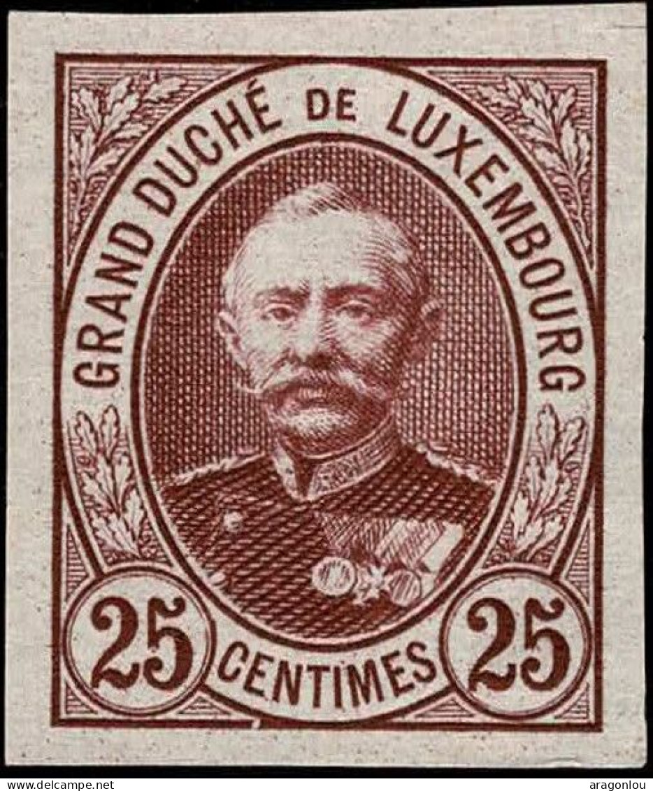 Luxembourg, Luxemburg 1891 Grand-Duc Adolphe 25c. Essai MH* - 1891 Adolphe De Face
