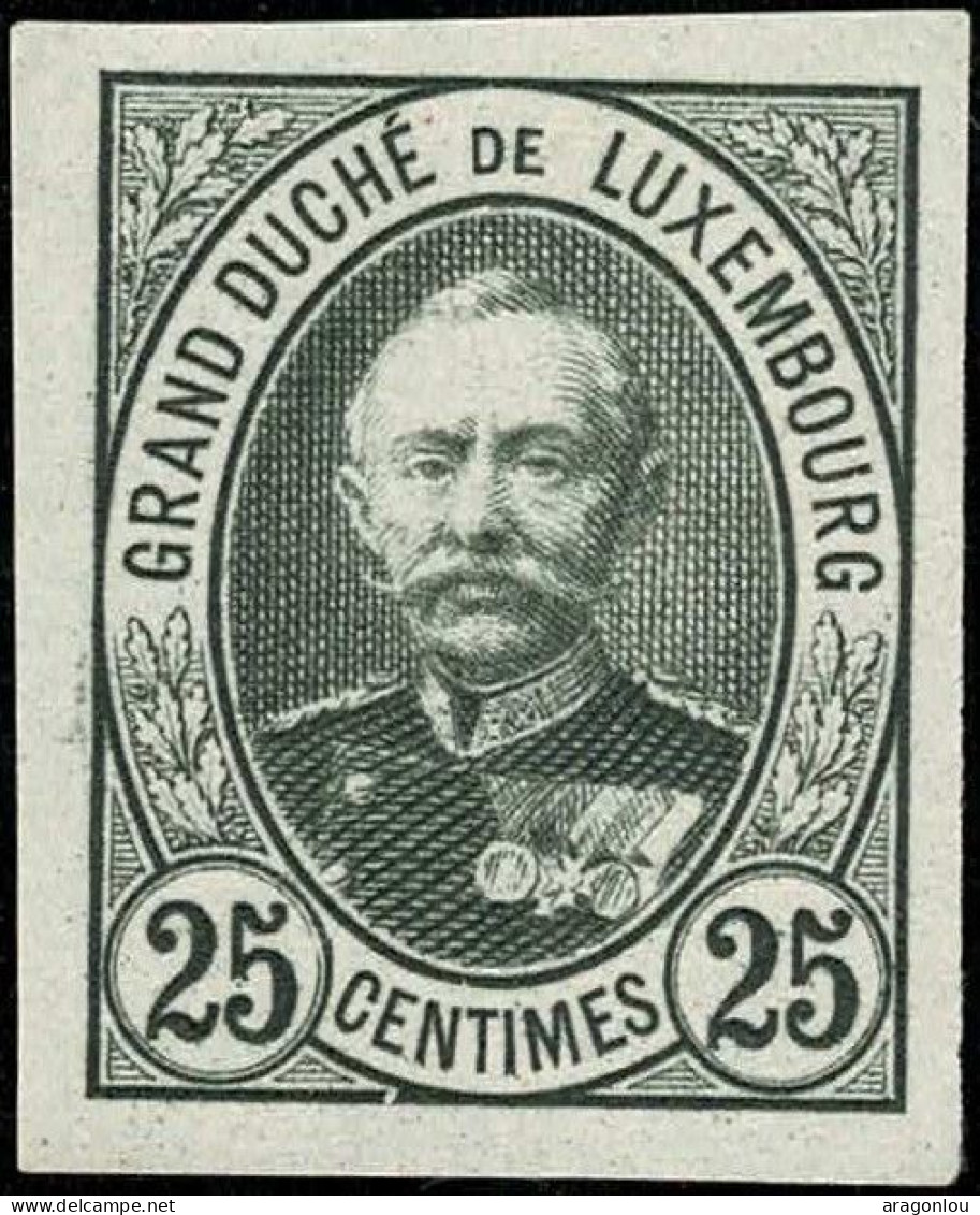 Luxembourg, Luxemburg 1891 Grand-Duc Adolphe 25c. Essai MH* - 1891 Adolfo Di Fronte