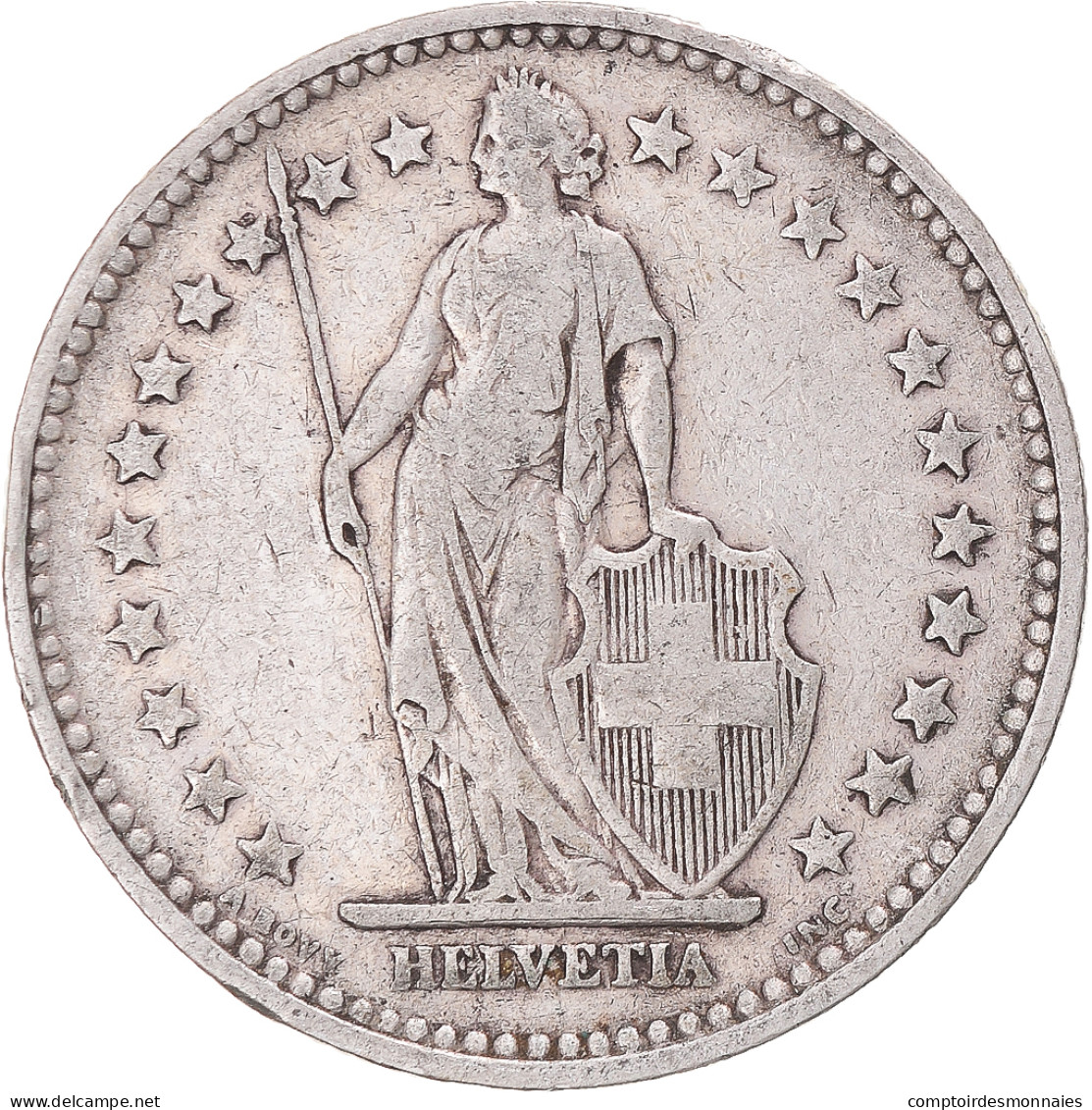 Monnaie, Suisse, 2 Francs, 1894, Paris, TB+, Argent, KM:21 - Autres & Non Classés