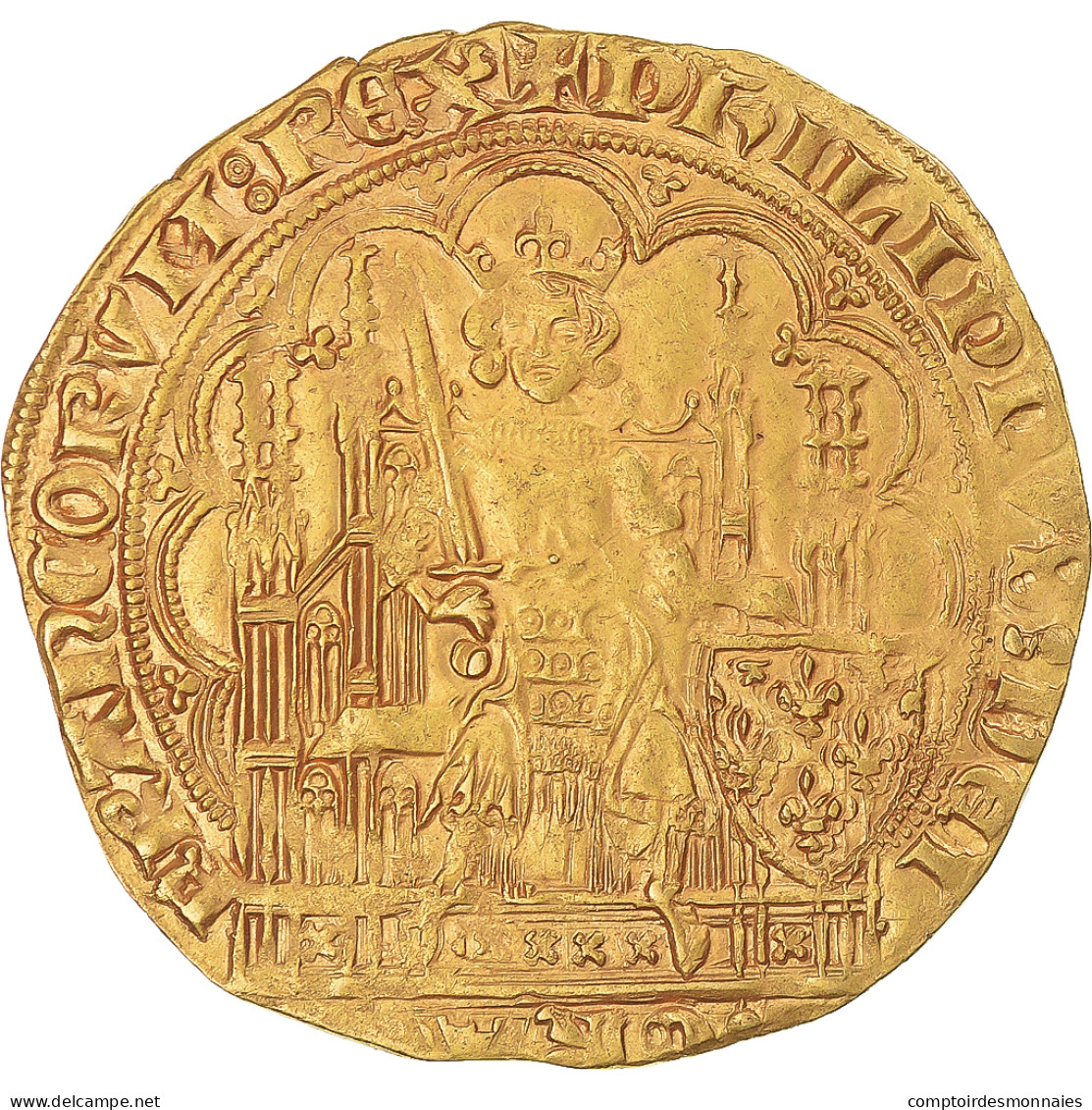 Monnaie, France, Philippe VI, Ecu D'or à La Chaise, Ecu D'or, 6th Emission - 1328-1350 Filippo VI Il Fortunato