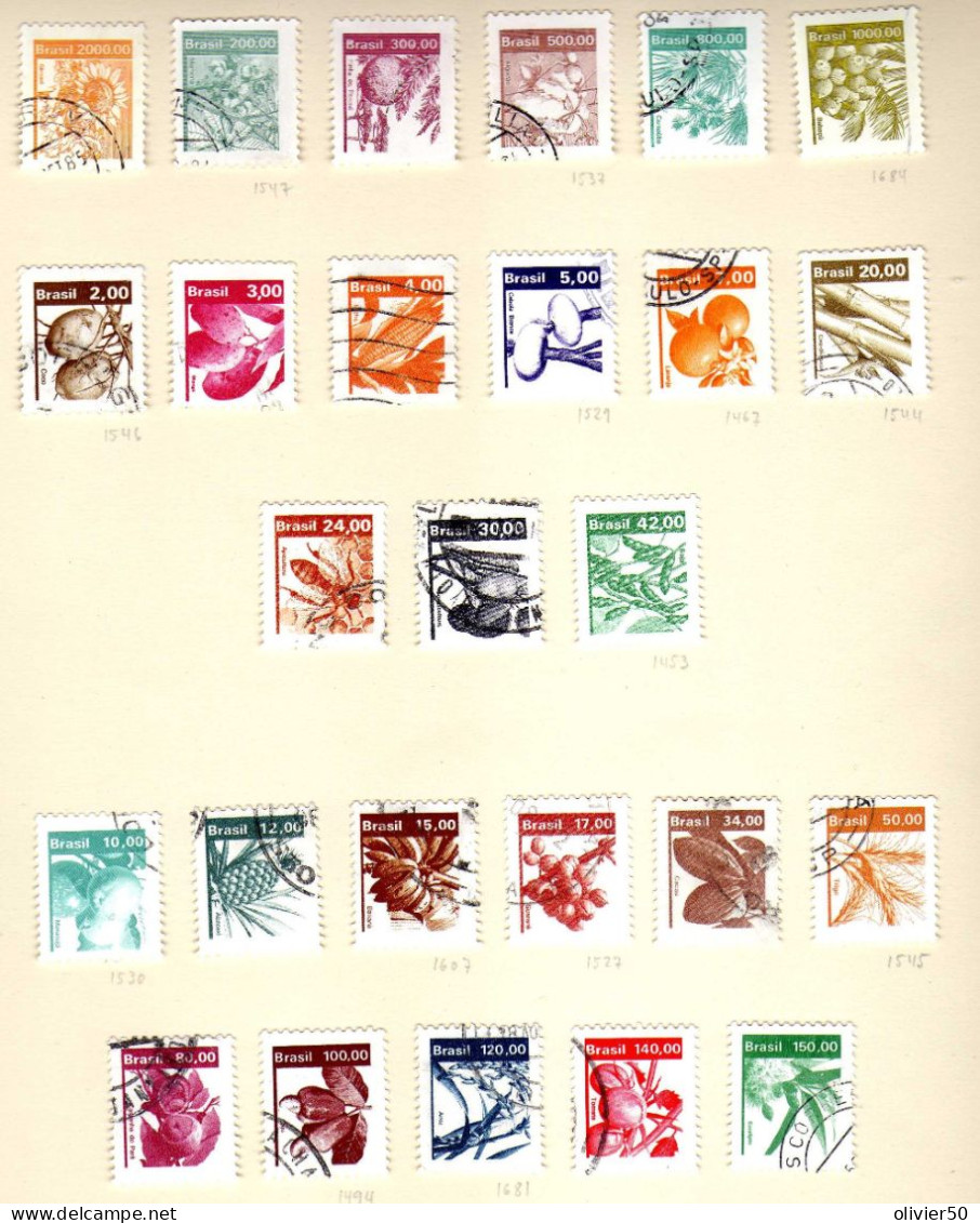 Bresil (1980-85)  -  Activites - Fruits Et Legumes - Obliteres - Used Stamps